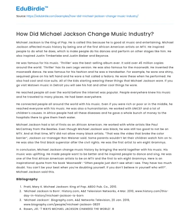 How Did Michael Jackson Change Music Industry?