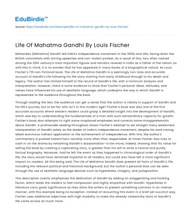 Life Of Mahatma Gandhi By Louis Fischer