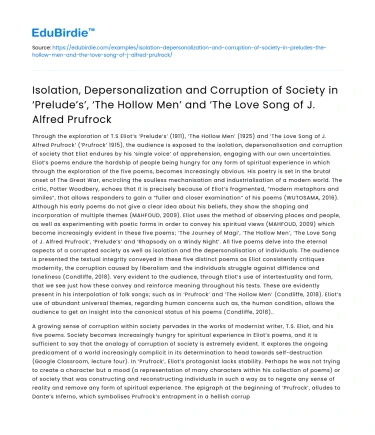 Isolation, Depersonalization, and Corruption in Modern Society