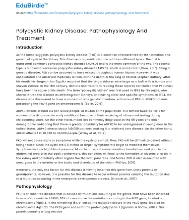 Polycystic Kidney Disease: Pathophysiology And Treatment