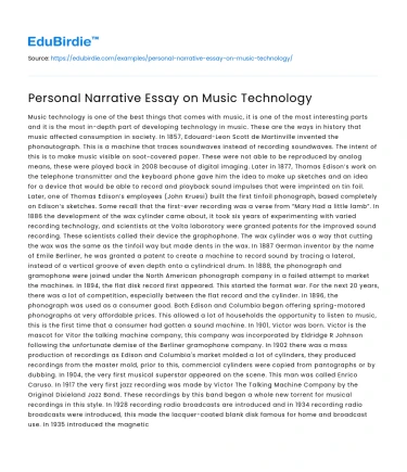 Impact of Music Technology