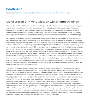 The Moral Imperatives in ‘A Very Old Man with Enormous Wings’