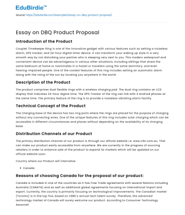 Essay on DBQ Product Proposal