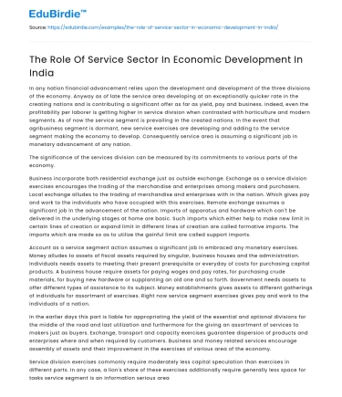 The Service Sector’s Impact on India’s Growth