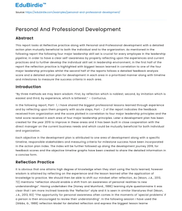 Personal And Professional Development
