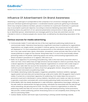 The Role of Advertising in Enhancing Brand Recognition