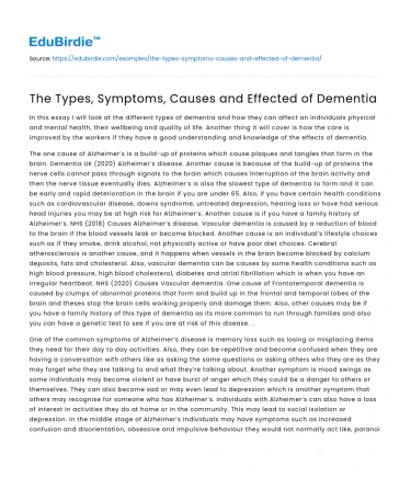 Dementia: Symptoms, Causes, and Impacts