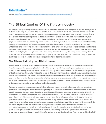 The Ethical Qualms Of The Fitness Industry