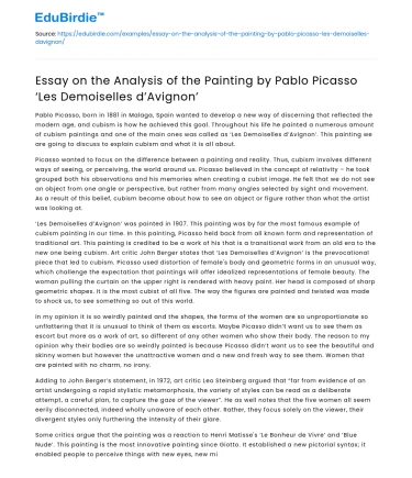 Analysis of Picasso’s ‘Les Demoiselles d’Avignon’