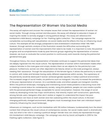 The Representation Of Women Via Social Media