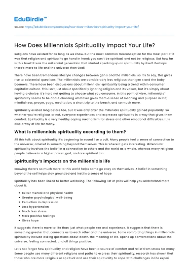 How Does Millennials Spirituality Impact Your Life?