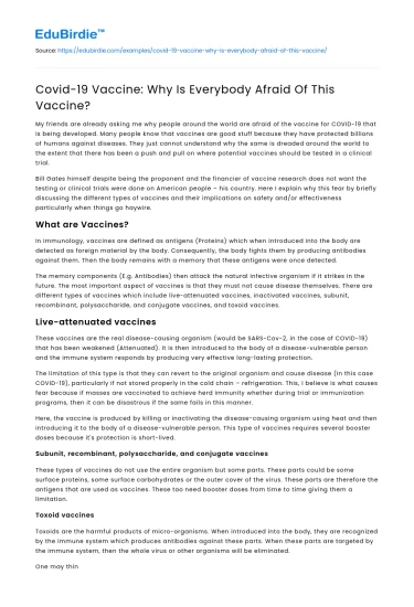 Covid-19 Vaccine: Why Is Everybody Afraid Of This Vaccine?