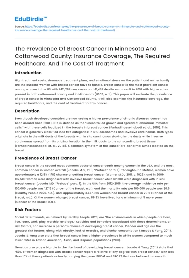 Breast Cancer in Minnesota: Insurance, Healthcare, Treatment Costs