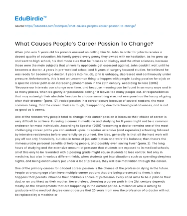 What Causes People’s Career Passion To Change?