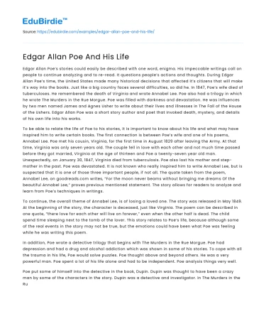 The Complex Life and Legacy of Edgar Allan Poe