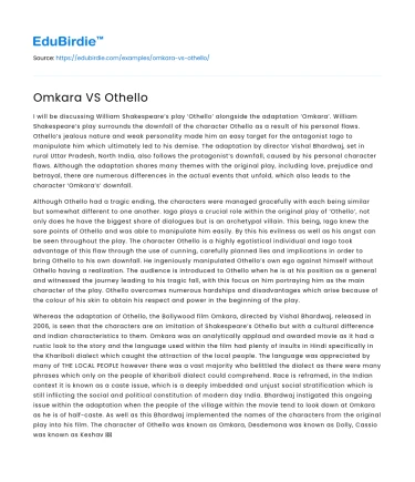 Omkara VS Othello