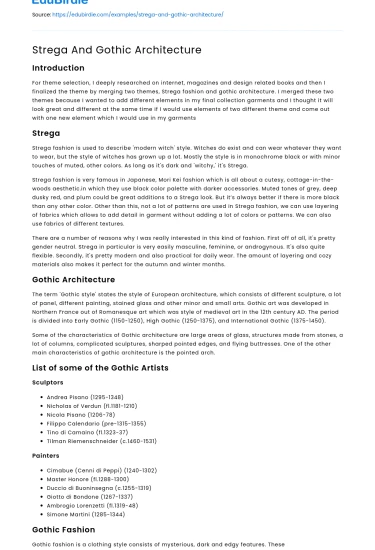 Strega And Gothic Architecture