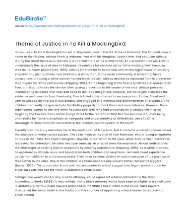 Theme of Justice in To Kill a Mockingbird