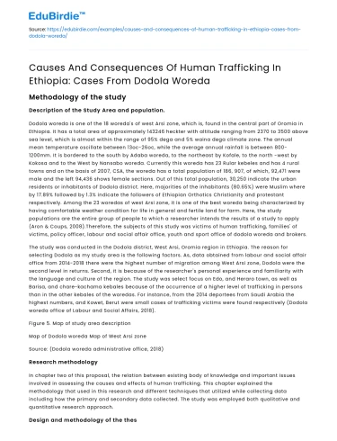 Human Trafficking in Ethiopia: Cases from Dodola Woreda