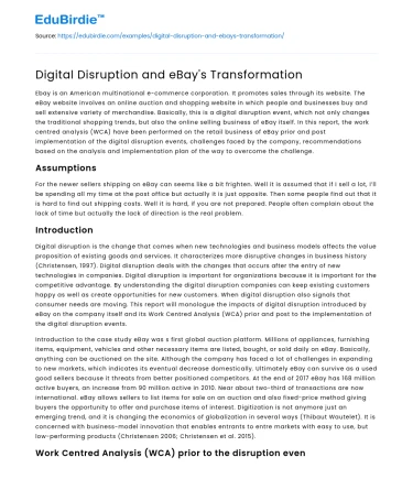 eBay’s Evolution Amidst Digital Disruption