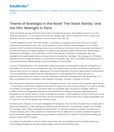 Nostalgia in ‘The Great Gatsby’ & ‘Midnight in Paris’