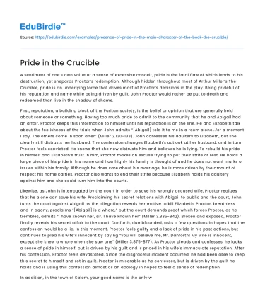 Pride in the Crucible