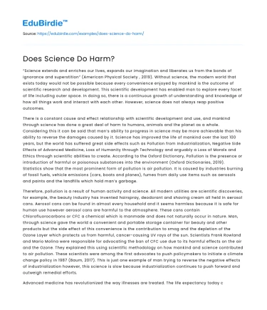 Does Science Do Harm?