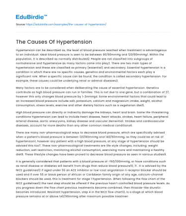 The Causes Of Hypertension