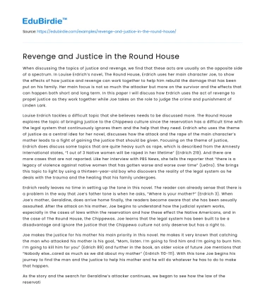 Revenge and Justice in the Round House