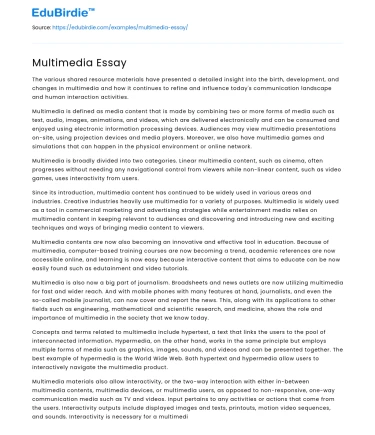 Multimedia Essay