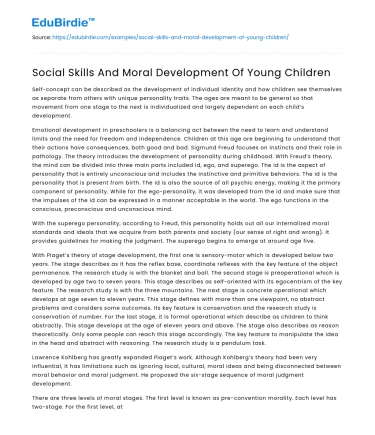 Influence of Social Skills on Children’s Moral Growth