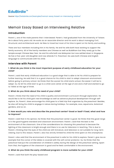 Family Narratives through Memoir