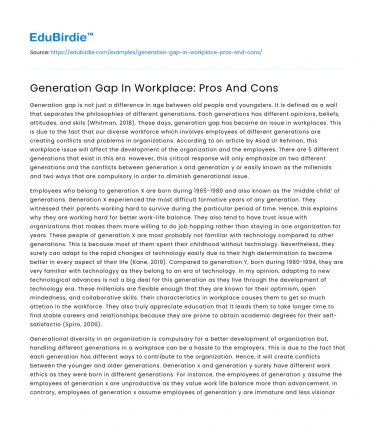 Generation Gap In Workplace: Pros And Cons