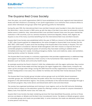 The Guyana Red Cross Society