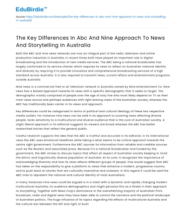 ABC vs Nine: News & Storytelling Approaches in Australia