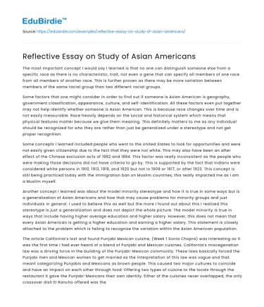 Asian American Experiences