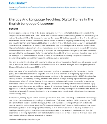 Digital Stories in English Language Classrooms
