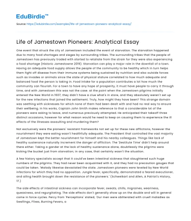 Triumphs of Jamestown Settlers