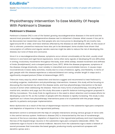 Parkinson’s Physiotherapy for Improved Mobility