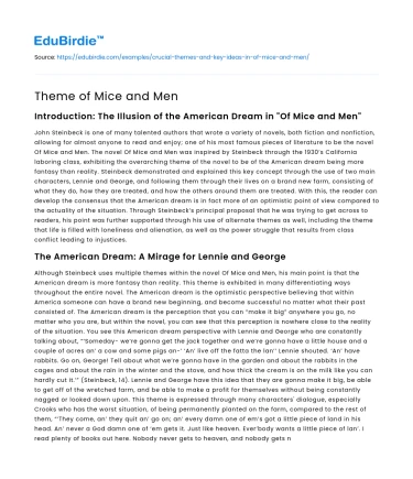 Theme of Mice and Men