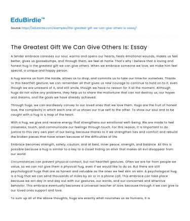 The Ultimate Present: Bestowing Time and Attention