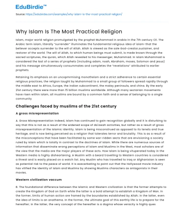 Why Islam Is The Most Practical Religion