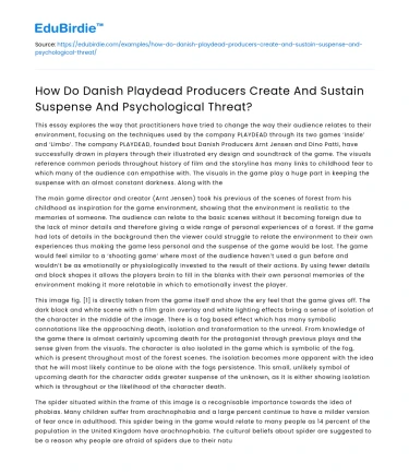 Crafting Suspense and Threat in Playdead’s Games