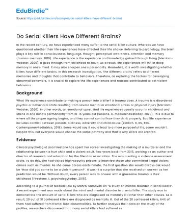 Do Serial Killers Have Different Brains?