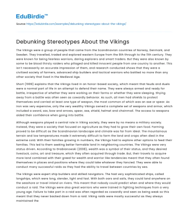 Debunking Stereotypes About the Vikings