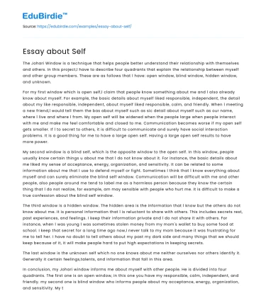 The Essence of Self-Identity