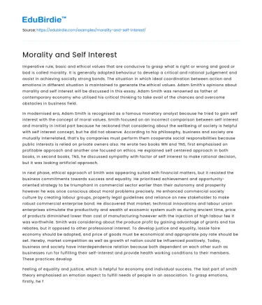 The Intersection of Ethics and Personal Gain