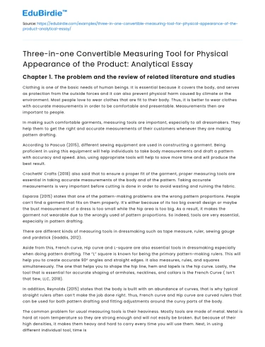 3-in-1 Measuring Tool for Product Appearance