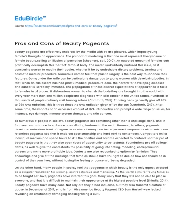 Pros and Cons of Beauty Pageants