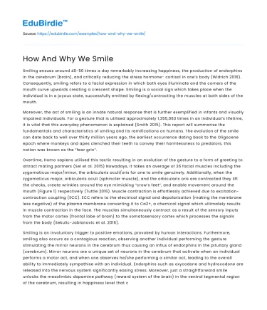 How And Why We Smile